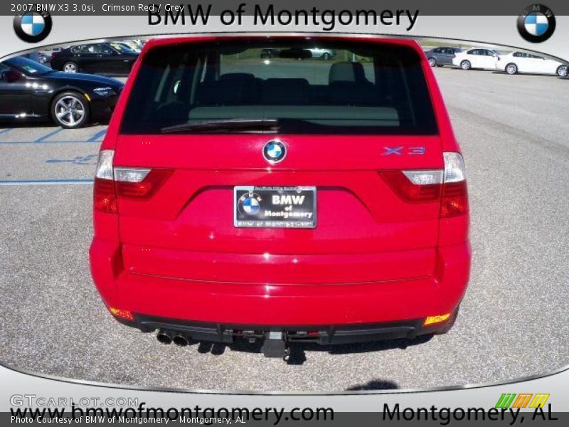 Crimson Red / Grey 2007 BMW X3 3.0si