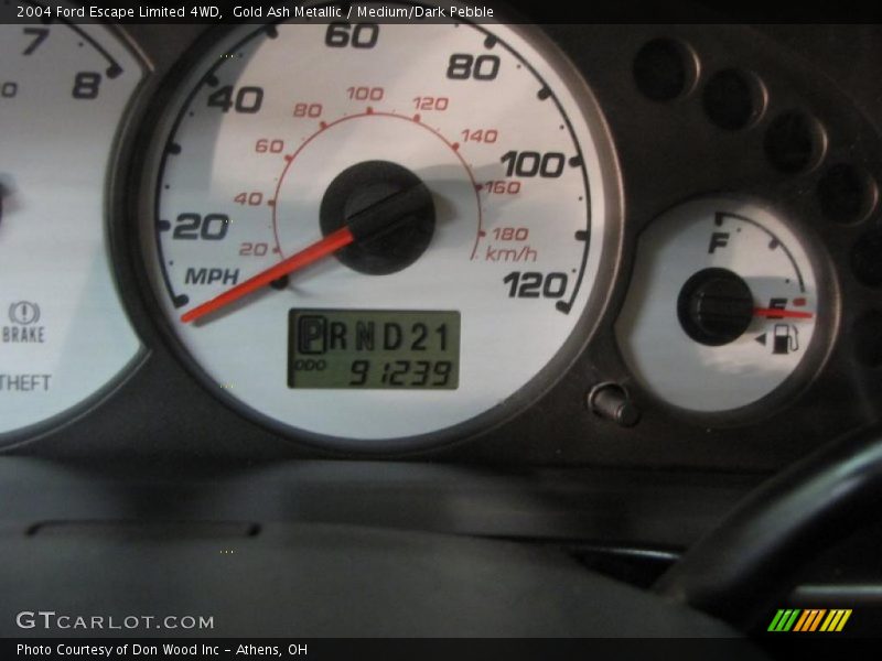 Gold Ash Metallic / Medium/Dark Pebble 2004 Ford Escape Limited 4WD