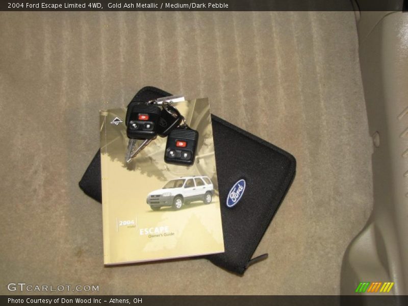 Gold Ash Metallic / Medium/Dark Pebble 2004 Ford Escape Limited 4WD