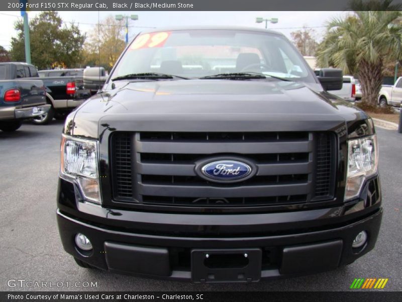 Black / Black/Medium Stone 2009 Ford F150 STX Regular Cab