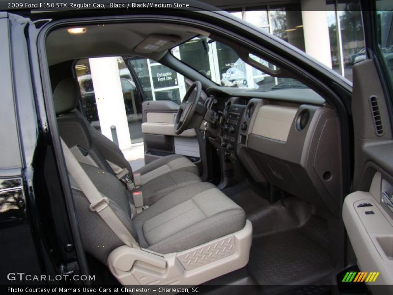 Black / Black/Medium Stone 2009 Ford F150 STX Regular Cab