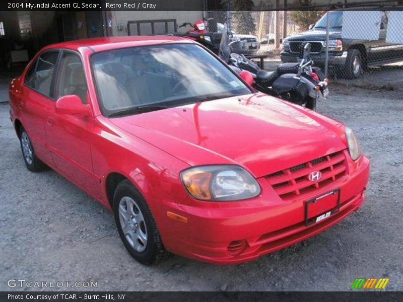 Retro Red / Gray 2004 Hyundai Accent GL Sedan