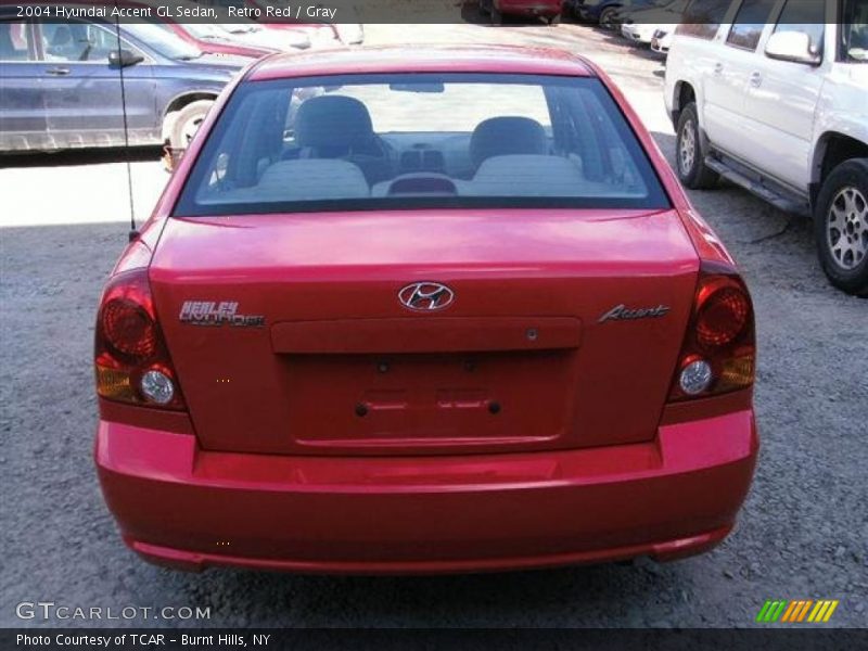 Retro Red / Gray 2004 Hyundai Accent GL Sedan