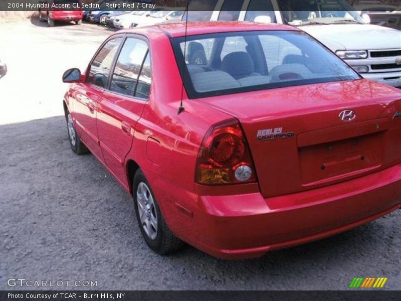 Retro Red / Gray 2004 Hyundai Accent GL Sedan