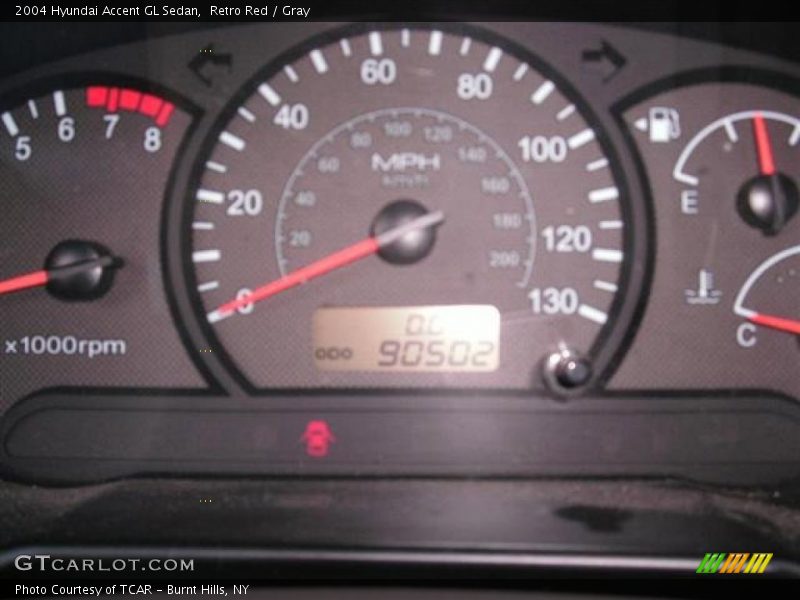 Retro Red / Gray 2004 Hyundai Accent GL Sedan