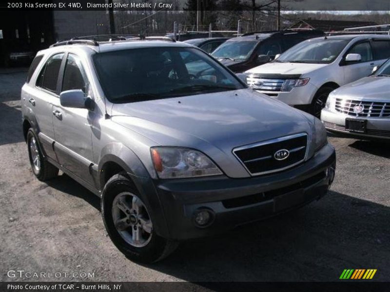 Diamond Silver Metallic / Gray 2003 Kia Sorento EX 4WD