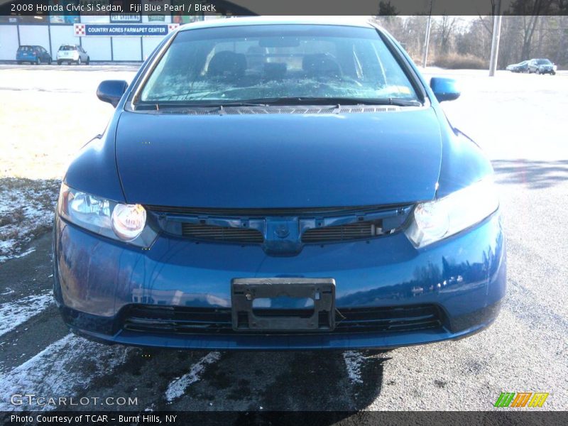 Fiji Blue Pearl / Black 2008 Honda Civic Si Sedan