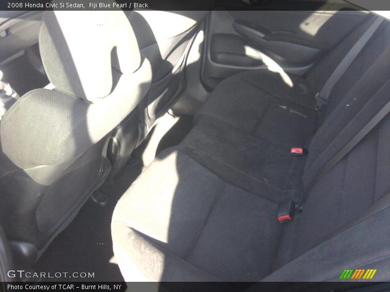 Fiji Blue Pearl / Black 2008 Honda Civic Si Sedan