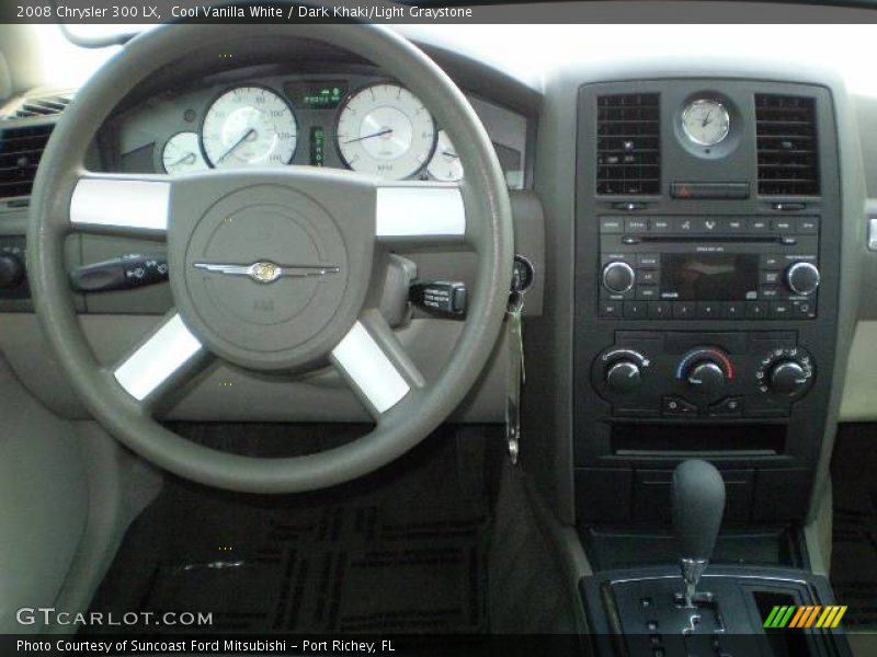 Cool Vanilla White / Dark Khaki/Light Graystone 2008 Chrysler 300 LX