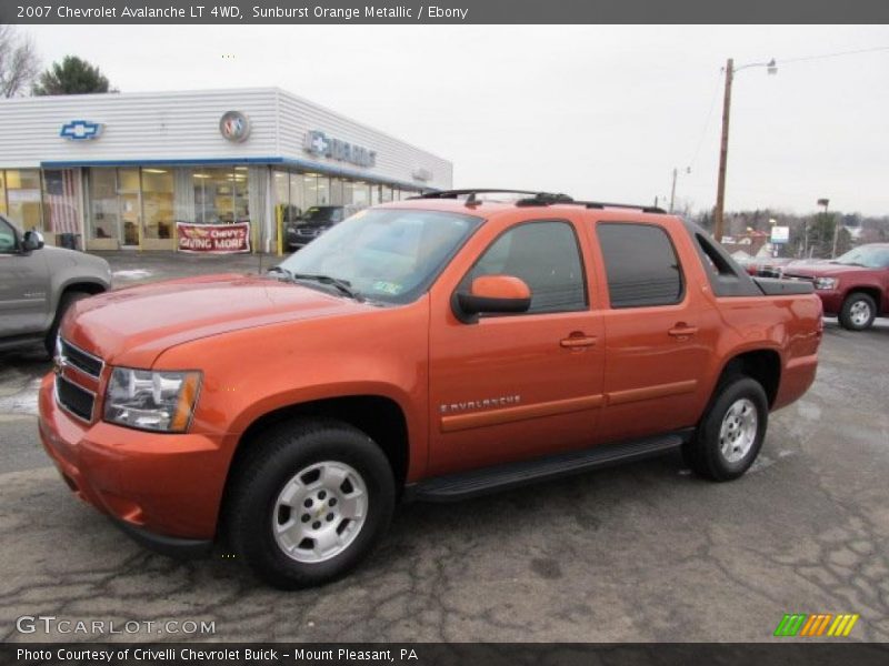 Sunburst Orange Metallic / Ebony 2007 Chevrolet Avalanche LT 4WD