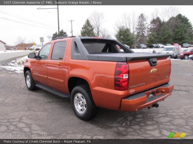 Sunburst Orange Metallic / Ebony 2007 Chevrolet Avalanche LT 4WD