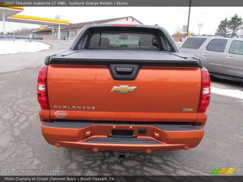 Sunburst Orange Metallic / Ebony 2007 Chevrolet Avalanche LT 4WD