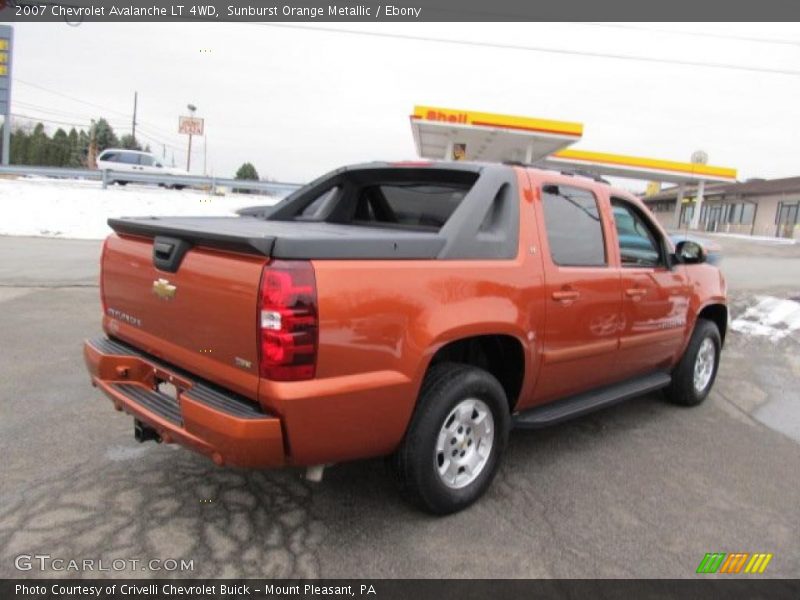 Sunburst Orange Metallic / Ebony 2007 Chevrolet Avalanche LT 4WD