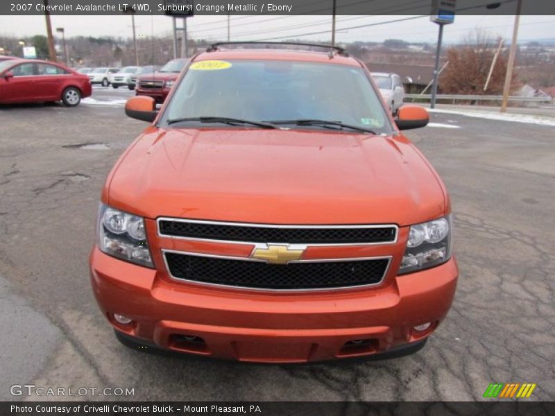 Sunburst Orange Metallic / Ebony 2007 Chevrolet Avalanche LT 4WD