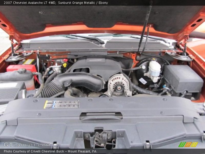 Sunburst Orange Metallic / Ebony 2007 Chevrolet Avalanche LT 4WD