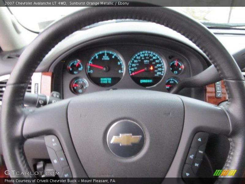 Sunburst Orange Metallic / Ebony 2007 Chevrolet Avalanche LT 4WD