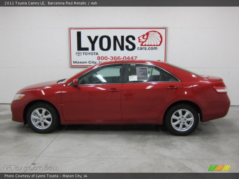 Barcelona Red Metallic / Ash 2011 Toyota Camry LE
