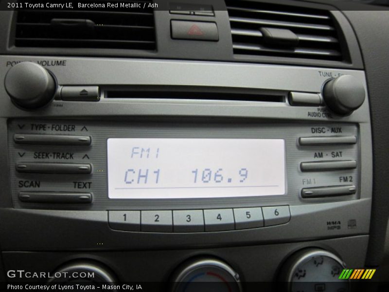 Barcelona Red Metallic / Ash 2011 Toyota Camry LE