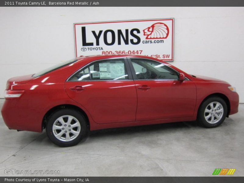 Barcelona Red Metallic / Ash 2011 Toyota Camry LE