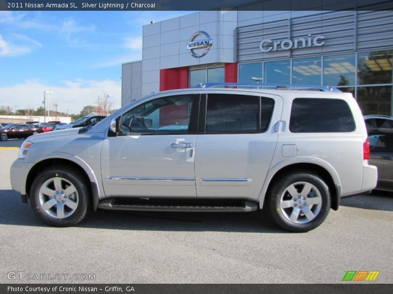 Silver Lightning / Charcoal 2011 Nissan Armada SL