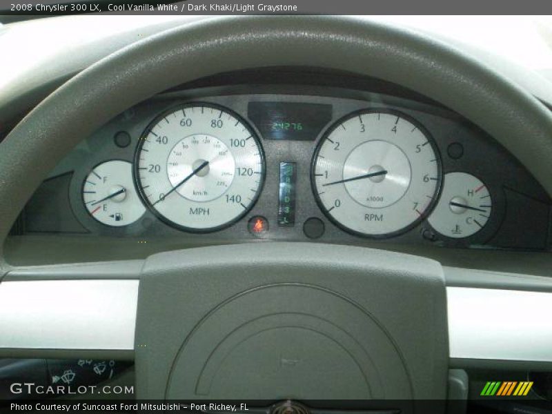 Cool Vanilla White / Dark Khaki/Light Graystone 2008 Chrysler 300 LX