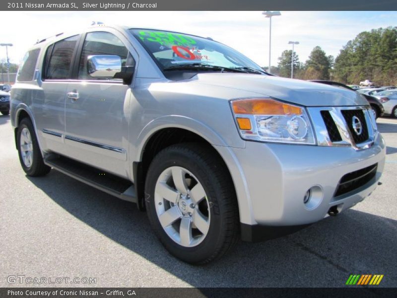 Silver Lightning / Charcoal 2011 Nissan Armada SL
