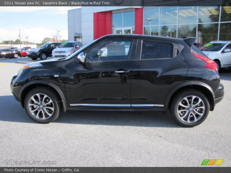 Sapphire Black / Black/Red w/Red Trim 2011 Nissan Juke SV