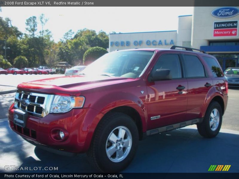 Redfire Metallic / Stone 2008 Ford Escape XLT V6