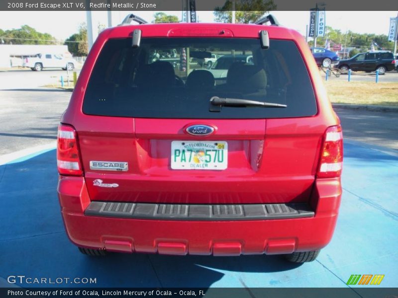 Redfire Metallic / Stone 2008 Ford Escape XLT V6