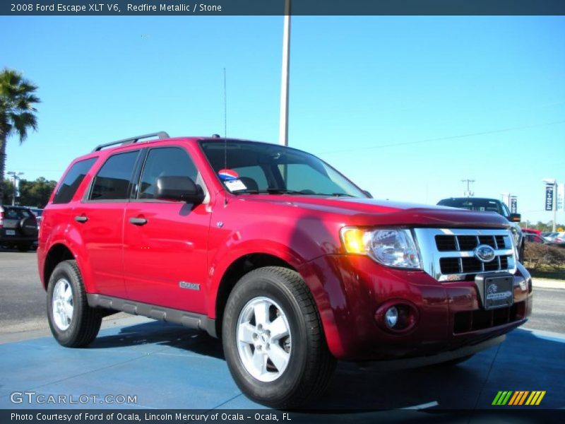 Redfire Metallic / Stone 2008 Ford Escape XLT V6