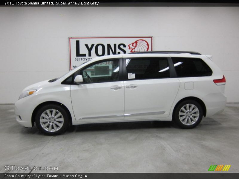 Super White / Light Gray 2011 Toyota Sienna Limited