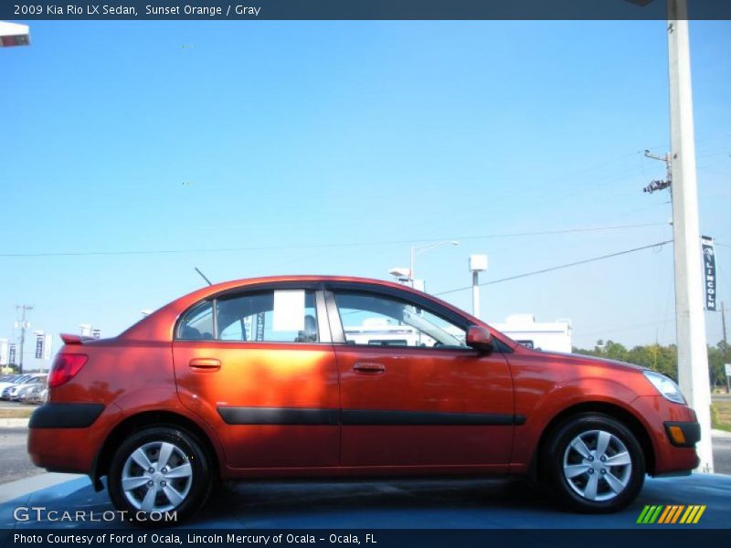 Sunset Orange / Gray 2009 Kia Rio LX Sedan