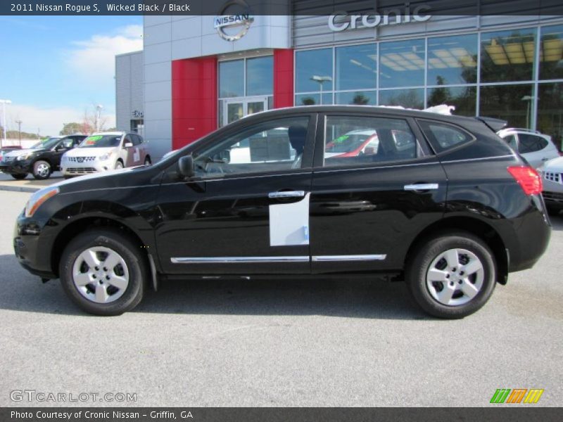 Wicked Black / Black 2011 Nissan Rogue S