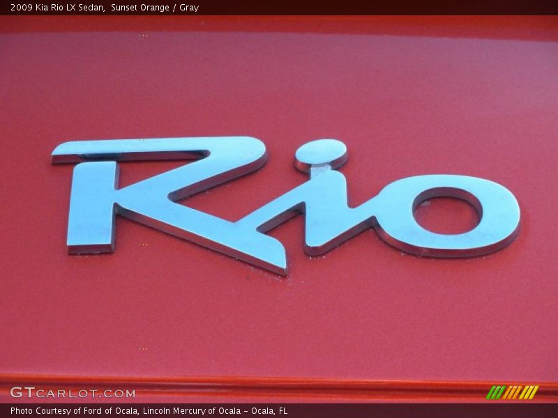 Sunset Orange / Gray 2009 Kia Rio LX Sedan