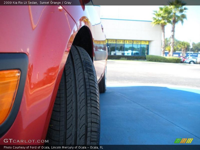 Sunset Orange / Gray 2009 Kia Rio LX Sedan