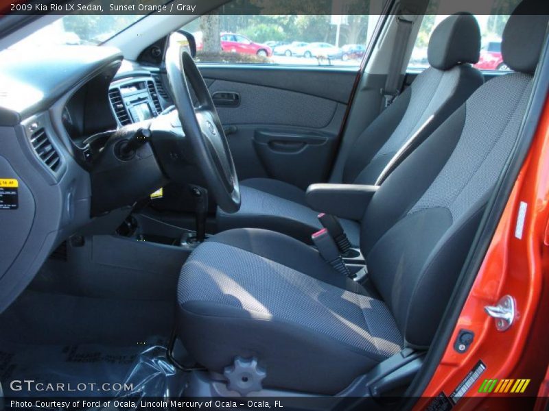 Sunset Orange / Gray 2009 Kia Rio LX Sedan