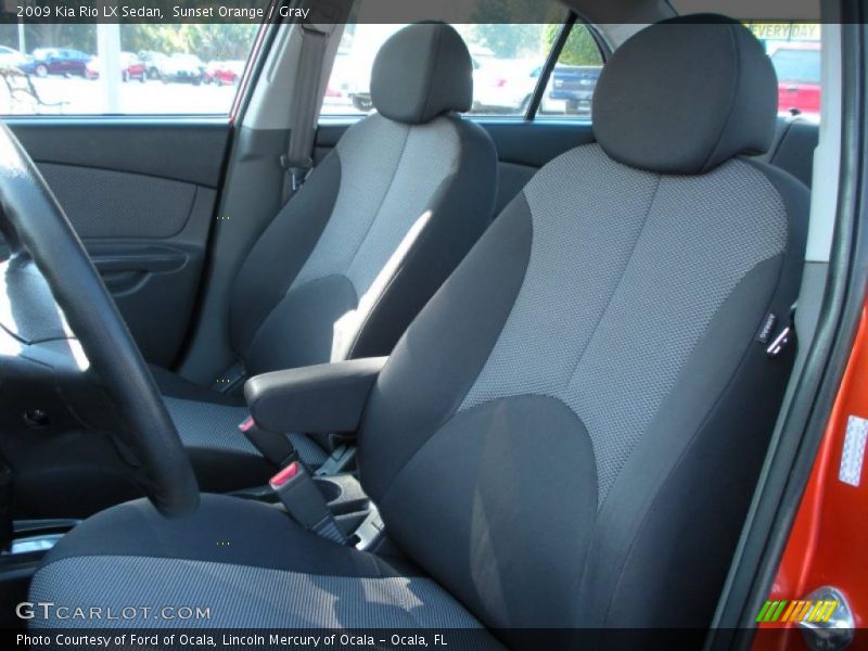 Sunset Orange / Gray 2009 Kia Rio LX Sedan
