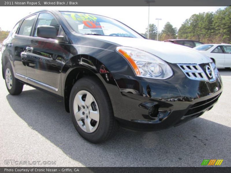 Wicked Black / Black 2011 Nissan Rogue S