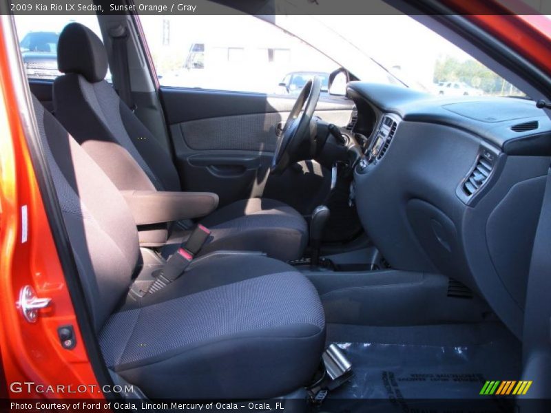 Sunset Orange / Gray 2009 Kia Rio LX Sedan