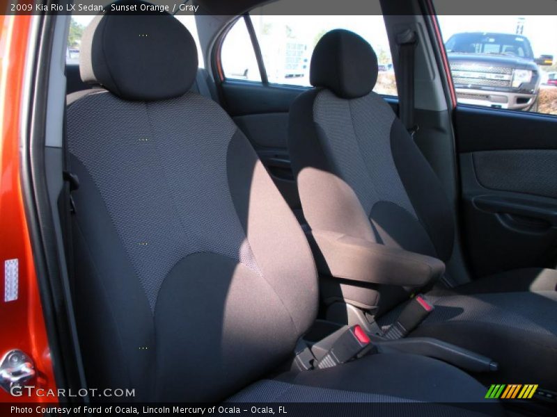 Sunset Orange / Gray 2009 Kia Rio LX Sedan