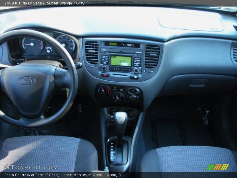 Sunset Orange / Gray 2009 Kia Rio LX Sedan
