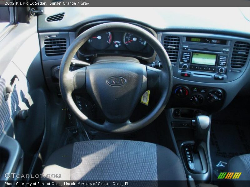 Sunset Orange / Gray 2009 Kia Rio LX Sedan