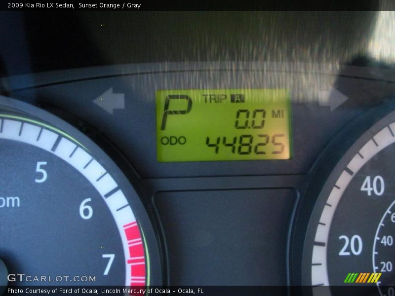 Sunset Orange / Gray 2009 Kia Rio LX Sedan
