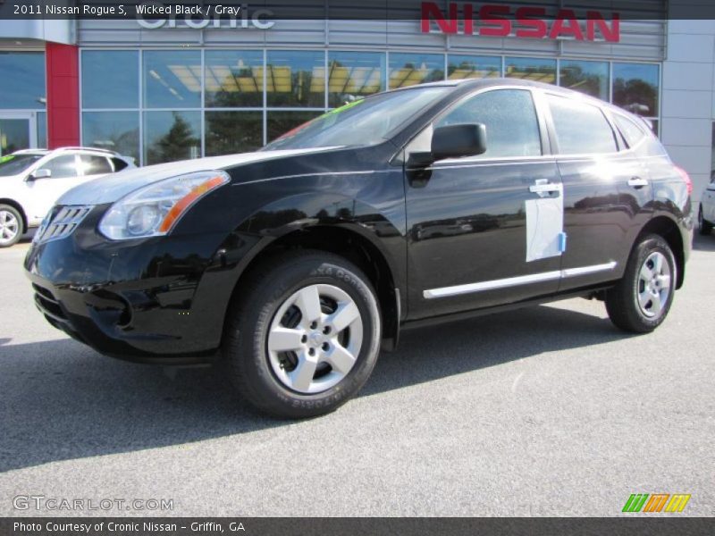 Wicked Black / Gray 2011 Nissan Rogue S