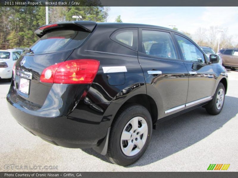 Wicked Black / Gray 2011 Nissan Rogue S