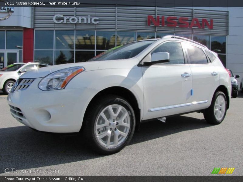 Pearl White / Gray 2011 Nissan Rogue SL