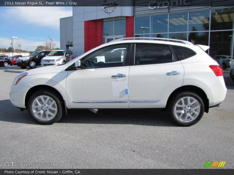 Pearl White / Gray 2011 Nissan Rogue SL