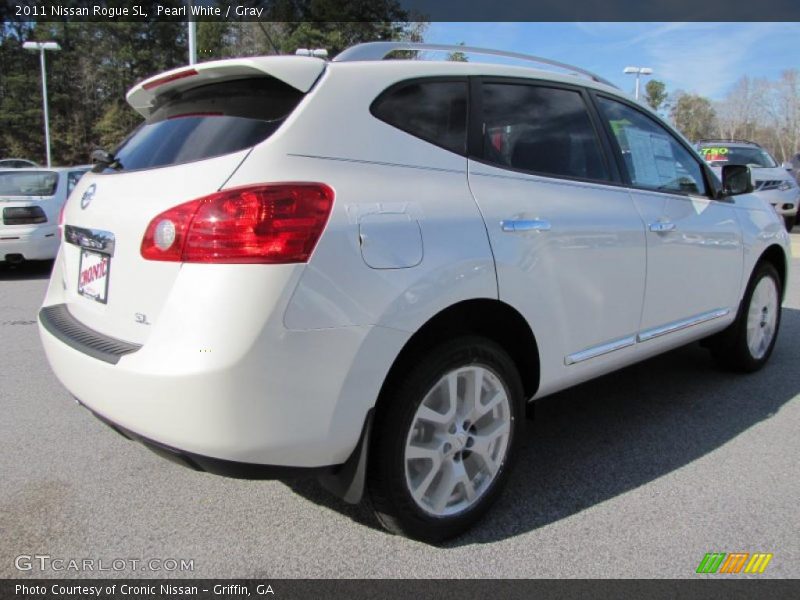 Pearl White / Gray 2011 Nissan Rogue SL