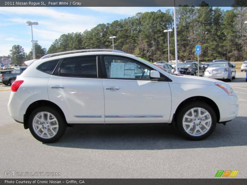 Pearl White / Gray 2011 Nissan Rogue SL