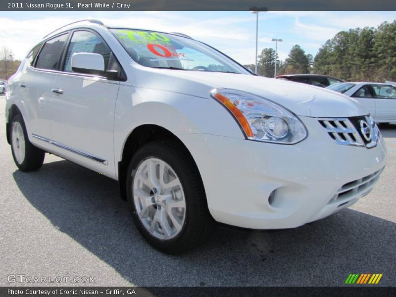 Pearl White / Gray 2011 Nissan Rogue SL